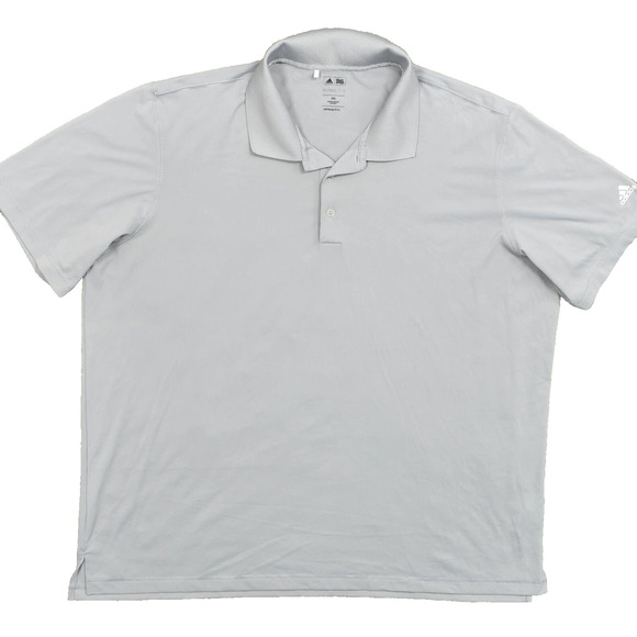adidas Other - Adidas Men's Adult Size 2XL Polo Golf Climalite Gray Polyester Short Sleeve